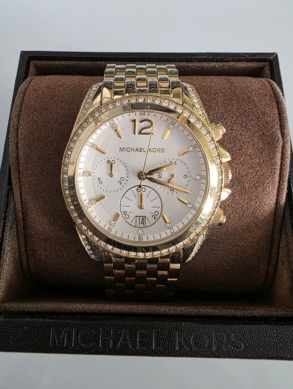 Michael Kors Gold Stainless Steel Watch Back